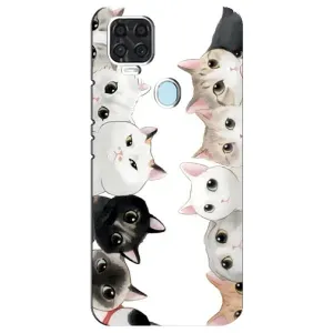 Силиконовый чехол с котиком для ZTE Blade V2020 (Коты)