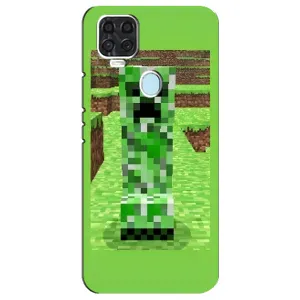 Чехлы для ZTE Blade V2020 (Персонажи Майн Крафт) (Крипер 2)