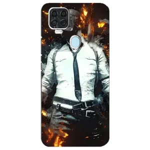 Силиконовый чехол с картинкой "Герой Pubg" на ZTE Blade V2020 (Man Пубг)