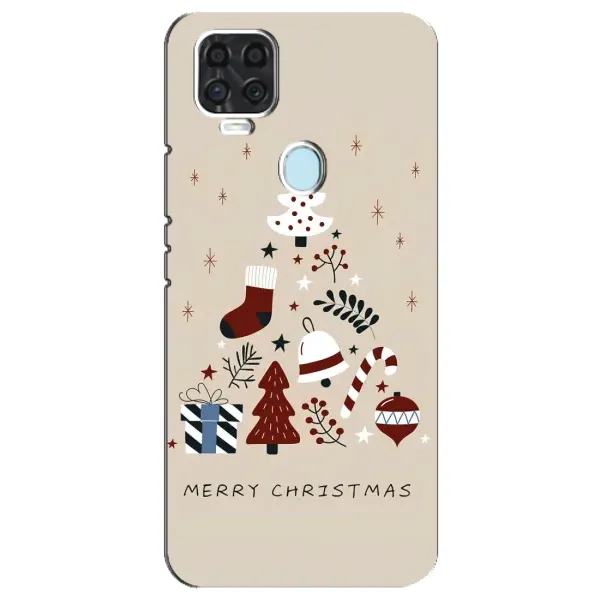 Чехол с рисунком «Merry Christmas» для ZTE Blade V2020