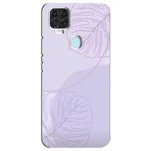 Чехол цветочный дизайн для ZTE Blade V2020 (Монстера фиолетовая)