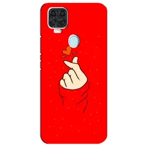 Чохол (Знак сердечка) для ZTE Blade V2020 (Сердечко на червоному)