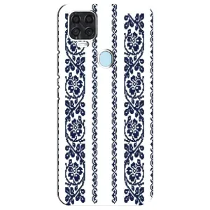 Силиконовый Чехол на ZTE Blade V2020 с картинкой Вышиванки (Синяя вышиванка)