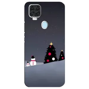 Чехлы на Новый Год ZTE Blade V2020 (Снеговички)