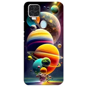 Чехол (ТПУ) с планетами на ZTE Blade V2020 (Солнечна система)