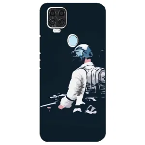 Силиконовый чехол с картинкой "Герой Pubg" на ZTE Blade V2020 (В экиперовке)