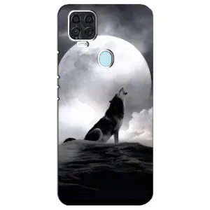 Чехол с Волком на ZTE Blade V2020 (Волк и луна)