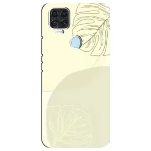 Чехол цветочный дизайн для ZTE Blade V2020 (Зелёный фон)
