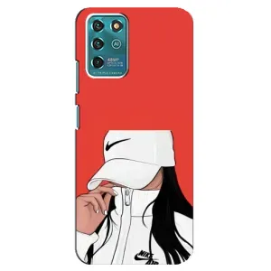 Силіконовый Чохол на ZTE Blade V30 Vita з картинкой Модных девушек (Дівчина Nike)