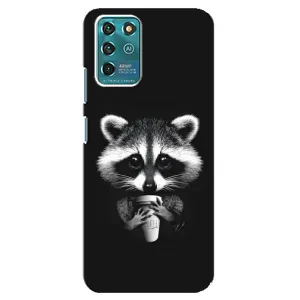 Силиконовый Чехол с Енотами на ZTE Blade V30 Vita (С кофем)