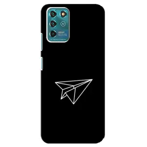 Чехол с картинками на черном фоне для ZTE Blade V30 Vita (Самолетик)