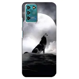 Чехол с Волком на ZTE Blade V30 Vita (Волк и луна)