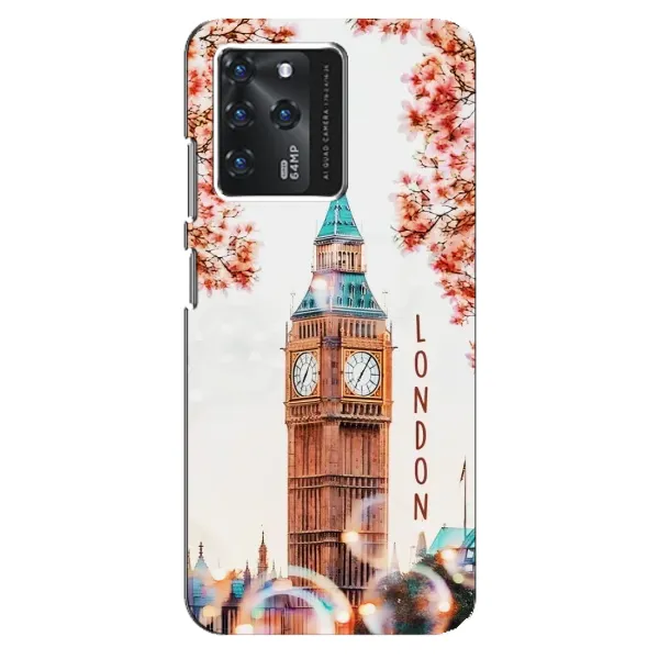 Чехол с рисунком «Часы Лондон» для ZTE Blade V30