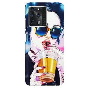 Чохол з картинкою Модні Дівчата ZTE Blade V30 (Дівчина з коктейлем)