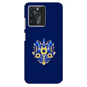 Чохол з картинкою (Патріотичний ГЕРБ) на ZTE Blade V30 (Герб в квітах)