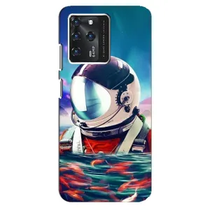 Силіконовый Чохол з принтом "Космонавти" на ZTE Blade V30 (Космонавт у воді)