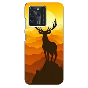 Чехлы с изображением разных животных для ZTE Blade V30 (Силуэт Оленя)
