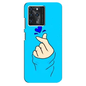 Чохол (Знак сердечка) для ZTE Blade V30 (Сердечко на синоьому)