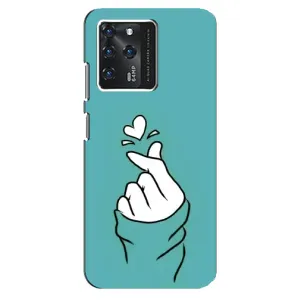 Чохол (Знак сердечка) для ZTE Blade V30 (Сердечко на бірюзовому)