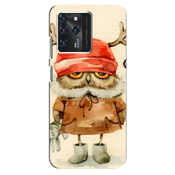 Чехол с рисунком «Сова в шапке» для ZTE Blade V30