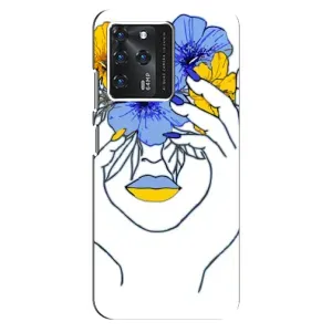 Чехол на ZTE Blade V30 Украинский дизайн (Украинка на всю голову)