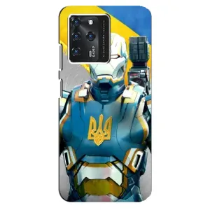 Силиконовый Чехол на ZTE Blade V30 (Я-Украина) (Украинский робокоп)