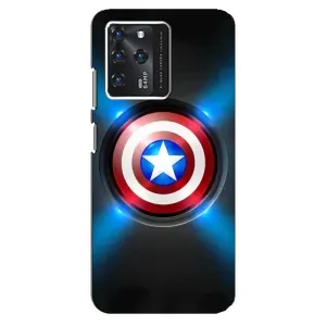 Чехол с Щитом Капитана Америки на ZTE Blade V30 (Яркий Щит Капитана)