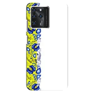 Силіконовый Чохол на ZTE Blade V30 з картинкой Вишиванки (Жовто-біла вишиванка)