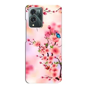 Чехол с принтом САКУРЫ на ZTE Blade V40 Pro (Бабочки на сакуре)