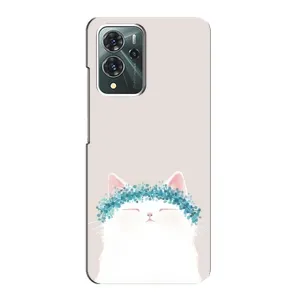 Чехол на тематику: Коты для ZTE Blade V40 Pro (Белый котик)