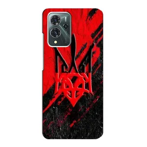 Чехлы УПА (Красно-Чёрный) на ZTE Blade V40 Pro (Герб в цвете УПА)