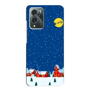 Силіконовий бампер на різдво для ZTE Blade V40 Pro (Місто в снігу)