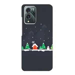 Силіконовий бампер на різдво для ZTE Blade V40 Pro (Місто зимове)