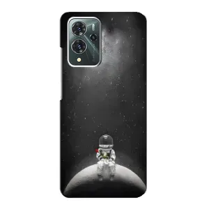 Силиконовый Чехол с принтом "Космонавты" на ZTE Blade V40 Pro (Космонавт романтик)