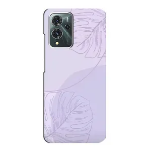 Чехол цветочный дизайн для ZTE Blade V40 Pro (Монстера фиолетовая)