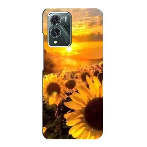 Чехол с Цветами для ZTE Blade V40 Pro (поле подсолнухов)