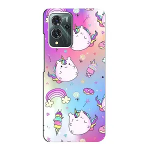 Чехол Unicorn на ZTE Blade V40 Pro (Радуга и Единорог)