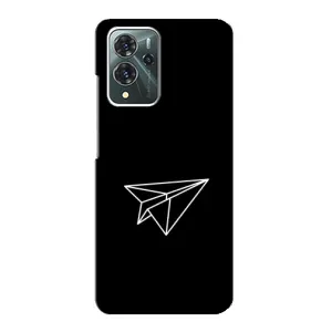 Чехол с картинками на черном фоне для ZTE Blade V40 Pro (Самолетик)