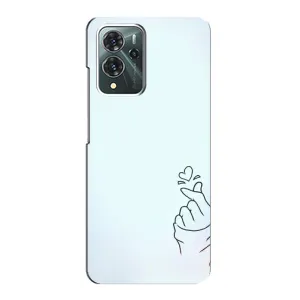 Чохол (Знак сердечка) для ZTE Blade V40 Pro (Сердечко на блакитному)
