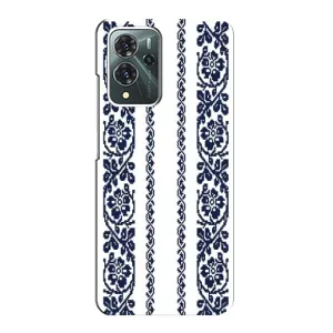 Силиконовый Чехол на ZTE Blade V40 Pro с картинкой Вышиванки (Синяя вышиванка)