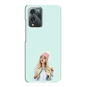 Силіконовый Чохол на ZTE Blade V40 Pro з картинкой Модных девушек (В шапці)