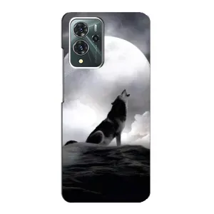 Чехол с Волком на ZTE Blade V40 Pro (Волк и луна)
