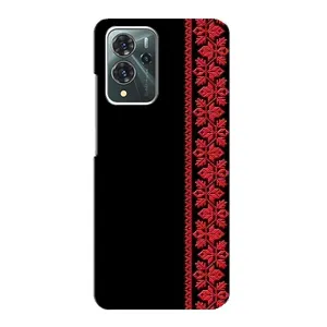 Силиконовый Чехол на ZTE Blade V40 Pro с картинкой Вышиванки (Вышиванка на черном)