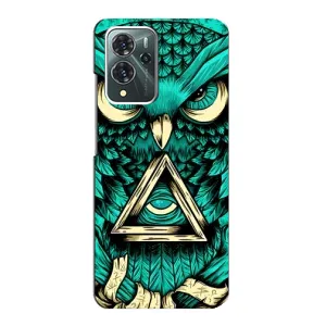 Чехлы с принтом СОВЫ для ZTE Blade V40 Pro (Зеленая сова)