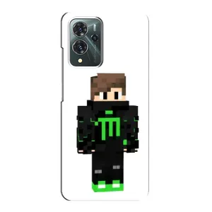 Чехлы для ZTE Blade V40 Pro (Персонажи Майн Крафт) (Зеленый мальчик)