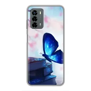 Силиконовый бампер с картинкой животных для Blade V40 Vita (Бабочка синяя)