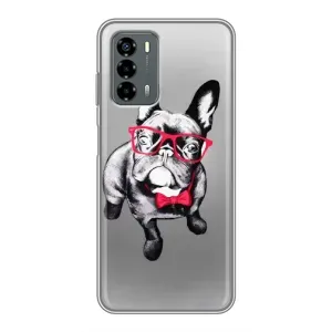 Чехол (ТПУ) Милые собачки для Blade V40 Vita (Бульдог в очках)