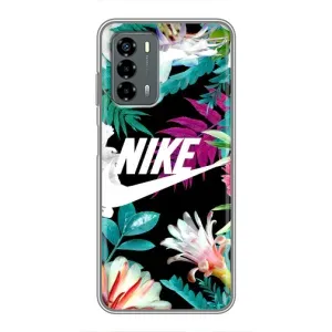 Силиконовый Чехол на Blade V40 Vita с картинкой Nike (Цветочный Nike)