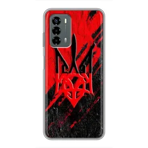 Чехлы УПА (Красно-Чёрный) на Blade V40 Vita (Герб в цвете УПА)