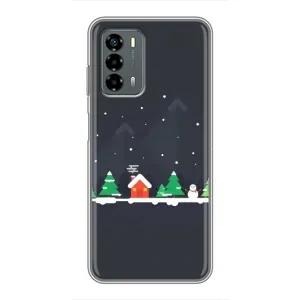 Силиконовый бампер на рождество для Blade V40 Vita (Город зимний)